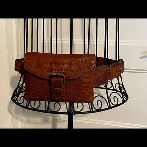 Spike and sparrow belt bag genuine leather crossbody cognac